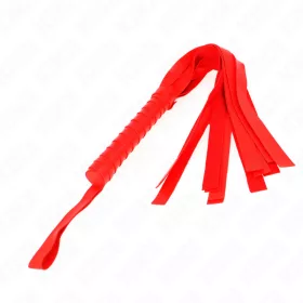KINK - Széles szálú piros ostor, 48,5 cm