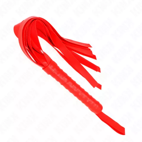 KINK - Széles szálú piros ostor, 48,5 cm
