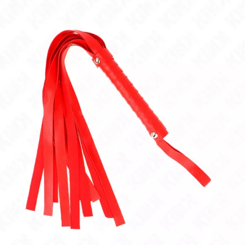 KINK - Széles szálú piros ostor, 48,5 cm