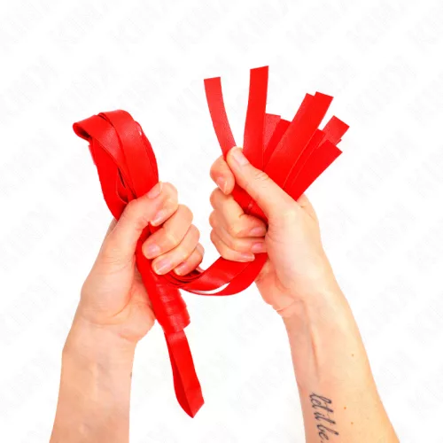 KINK - Széles szálú piros ostor, 48,5 cm