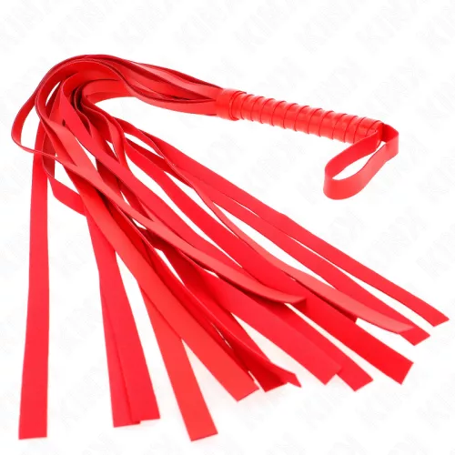 KINK – Piros hosszú szálú ostor rövid markolattal, 70 cm