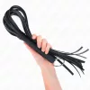 KINK – Többszálú ostor fémgyűrűs markolattal, 65 cm, fekete