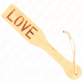 KINK – Bambusz paskoló LOVE gravírozással, 32 × 5,5 cm