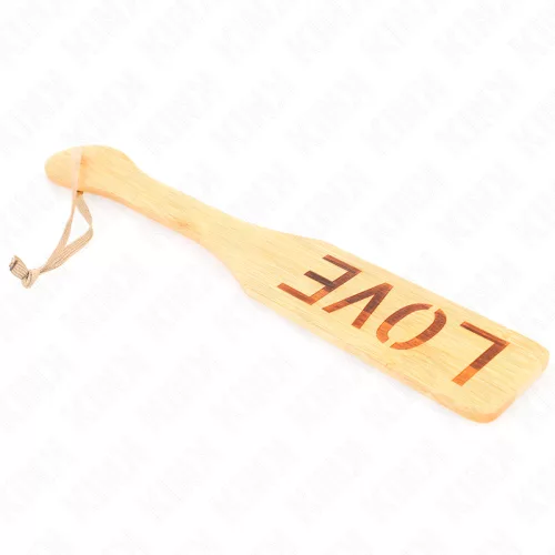KINK – Bambusz paskoló LOVE gravírozással, 32 × 5,5 cm
