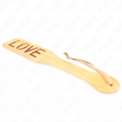 KINK – Bambusz paskoló LOVE gravírozással, 32 × 5,5 cm