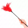 KINK – Érzéki tollas csiklandozó pálca, 45 cm, piros