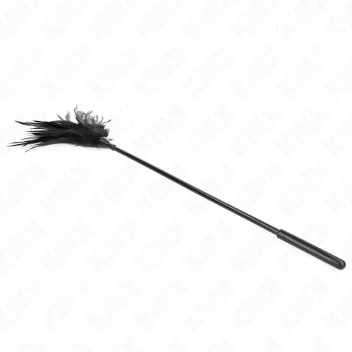 KINK – Érzéki tollas csiklandozó pálca, 45 cm, fekete