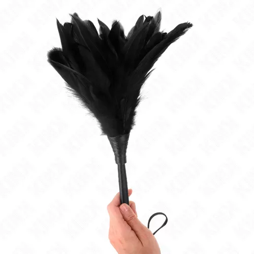KINK – Fekete toll csiklandozó, 36 cm
