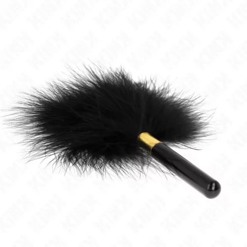 KINK – Fekete-arany fém toll csiklandozó, 18 cm
