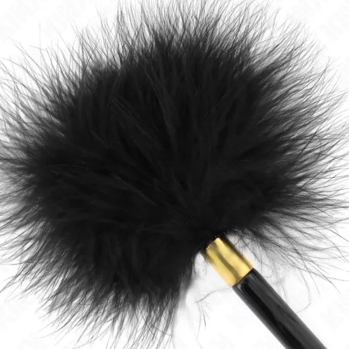 KINK – Fekete-arany fém toll csiklandozó, 18 cm
