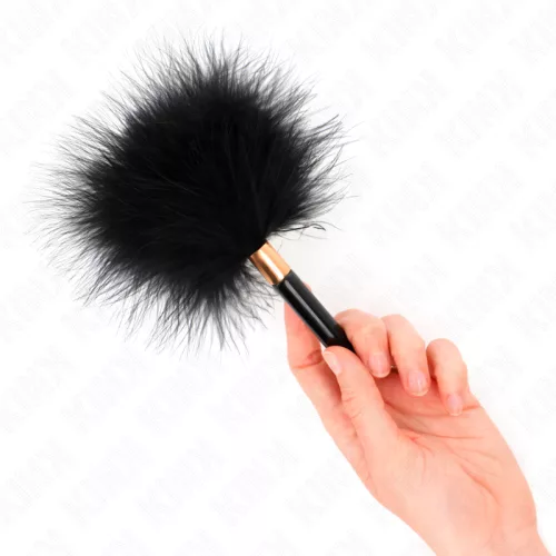 KINK – Fekete-arany fém toll csiklandozó, 18 cm