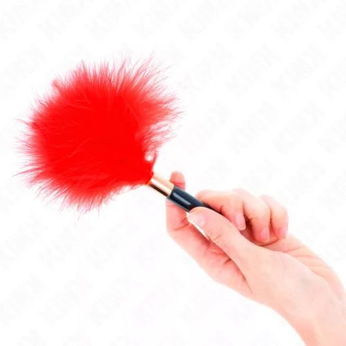 KINK – Piros-arany fém toll csiklandozó, 18 cm
