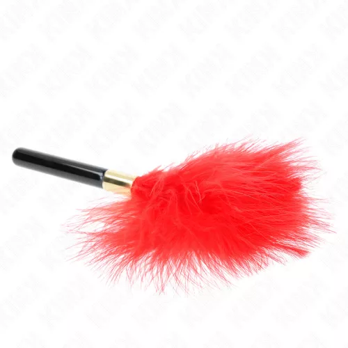 KINK – Piros-arany fém toll csiklandozó, 18 cm