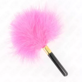 KINK – Pink-arany fém toll csiklandozó, 18 cm