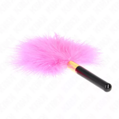 KINK – Pink-arany fém toll csiklandozó, 18 cm