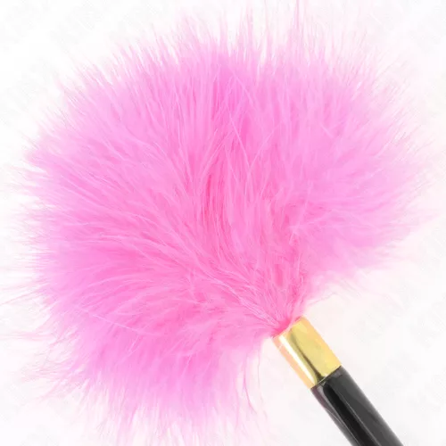 KINK – Pink-arany fém toll csiklandozó, 18 cm