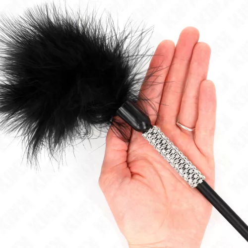 KINK - Csiklandozó toll strasszos nyéllel, 50 cm