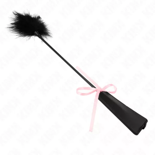 KINK - Csiklandozó toll rózsaszín masnival, 49 cm
