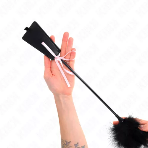 KINK - Csiklandozó toll rózsaszín masnival, 49 cm