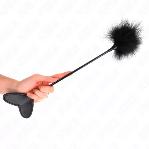 KINK - Csiklandozó toll szív alakú paskolóval, 31 cm