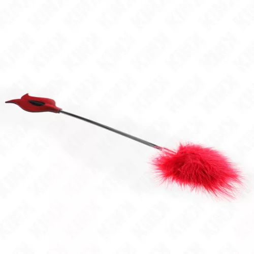 KINK - Csiklandozó toll 8 cm-es rózsa alakú paskolóval