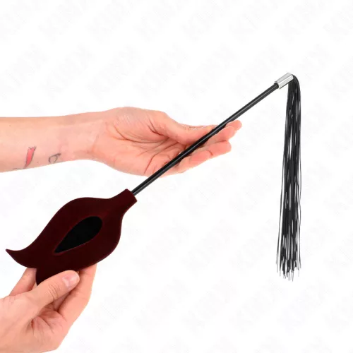 KINK - Rózsa alakú szilikon rojtos ostor, 45 cm
