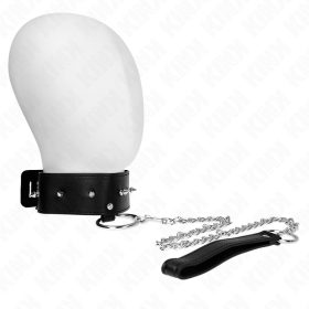   KINK – Állítható nyakörv ezüst szegecsekkel és pórázzal (Model 2)