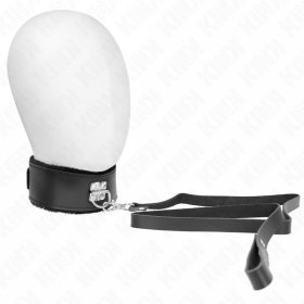   KINK – Állítható bőr nyakörv és póráz szett, 116 cm, fekete