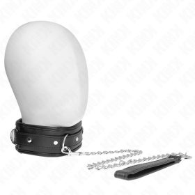   KINK –  Állítható műbőr nyakörv szivacsos béléssel, fekete (Model 3)