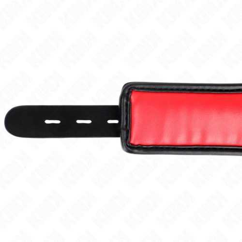 KINK –  Állítható műbőr nyakörv szivacsos béléssel, fekete (Model 3)