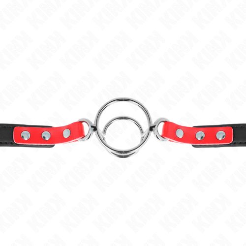 KINK - O-gyűrűs szájpecek 4 cm / 4,8 cm gyűrűkkel, piros