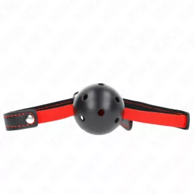   KINK – Üreges kemény szájpecek állítható elasztikus pánttal, fekete, 4,5 cm