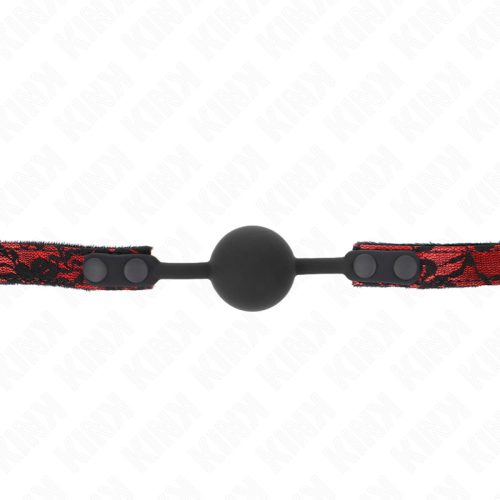 KINK – Scandal szilikon golyós szájpecek 4 cm-es golyóval, állítható pánttal, fekete