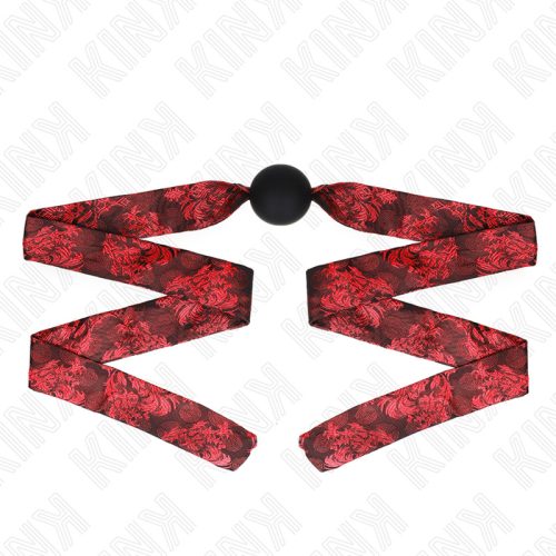 KINK – Scandal szilikon golyós szájpecek 4,5 cm-es golyóval, fekete-bordó