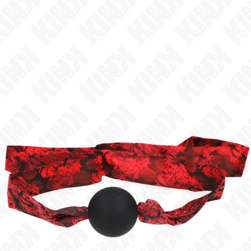 KINK – Scandal szilikon golyós szájpecek 4,5 cm-es golyóval, fekete-bordó