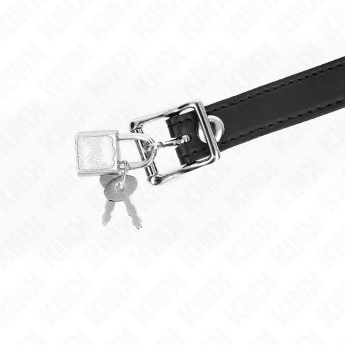 KINK – Szilikon golyós szájpecek zárral, 4 cm, állítható pánttal, piros