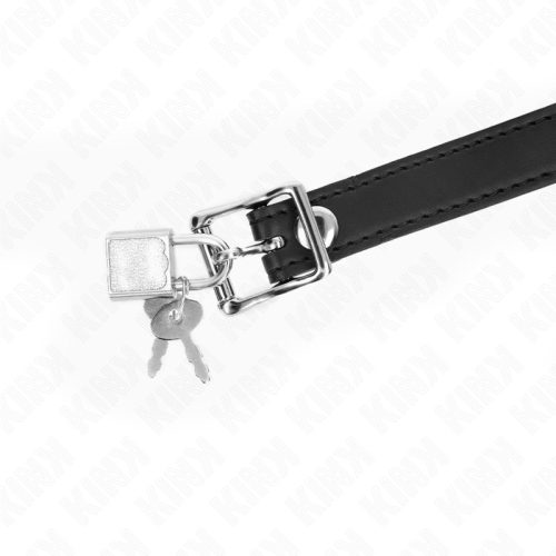 KINK – Model 1 szilikon szájpecek zárral, 4 cm-es golyó, fekete