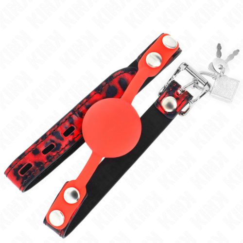 KINK – Model 2 szilikon szájpecek zárral, 4 cm-es golyó, piros