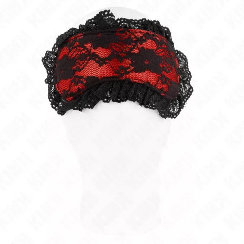 KINK – Csipkés szemkötő, 22,5 × 11 cm, piros