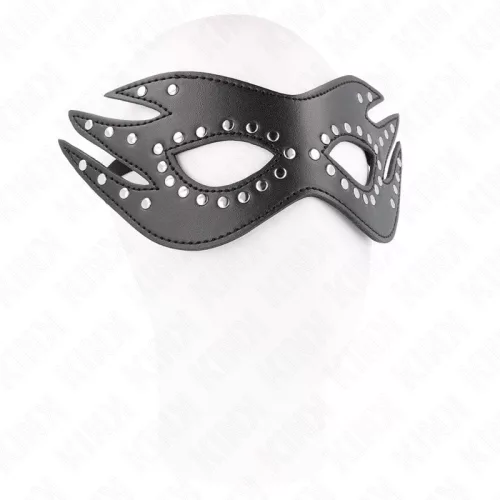 KINK – Bőr hatású szegecses maszk, 26 × 9,5 cm