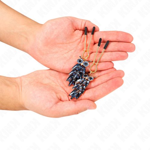 KINK – Bagoly medálos, állítható mellbimbócsipesz, 6 cm