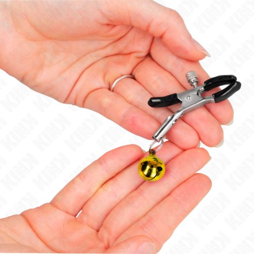 KINK - Arany csengős mellbimbócsipesz, 6 cm