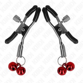   KINK – Duplacsengős, állítható mellcsipesz, piros, 6 cm