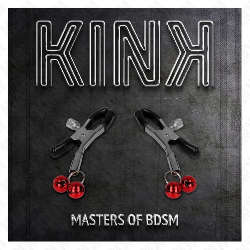 KINK – Duplacsengős, állítható mellcsipesz, piros, 6 cm