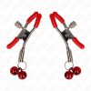 KINK – Dupla csengős, állítható mellcsipesz, piros, 6 cm