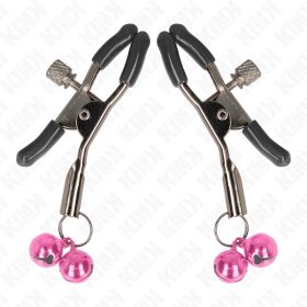   KINK – Duplacsengős, állítható mellcsipesz, rózsaszín, 6 cm