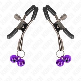 KINK – Duplacsengős, állítható mellcsipesz, lila, 6 cm