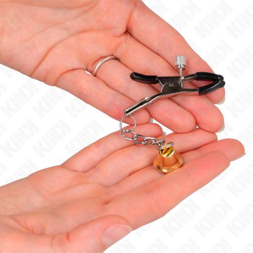 KINK – Arany színű, csengős, állítható mellbimbócsipesz, 6 cm