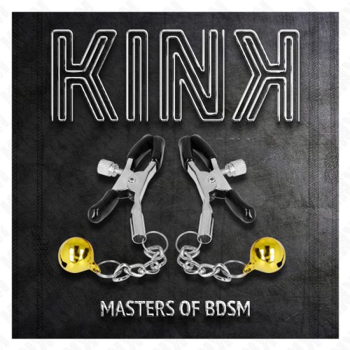 KINK – Arany színű, díszcsengős, állítható mellbimbócsipesz, 6 cm