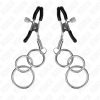 KINK – Három O-gyűrűs mellbimbócsipesz, állítható, 6 cm